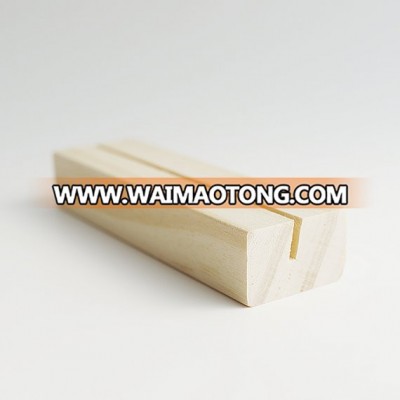 Customized Logo Hong Kong Maple Wood Color Business Card Holder For Office Desk