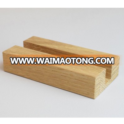 Wholesale Chinese Supplier Europe Oak Wood Business Card Holder For Office