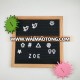 High quality changeable black felt letter board 10x10 inches with 290 characters